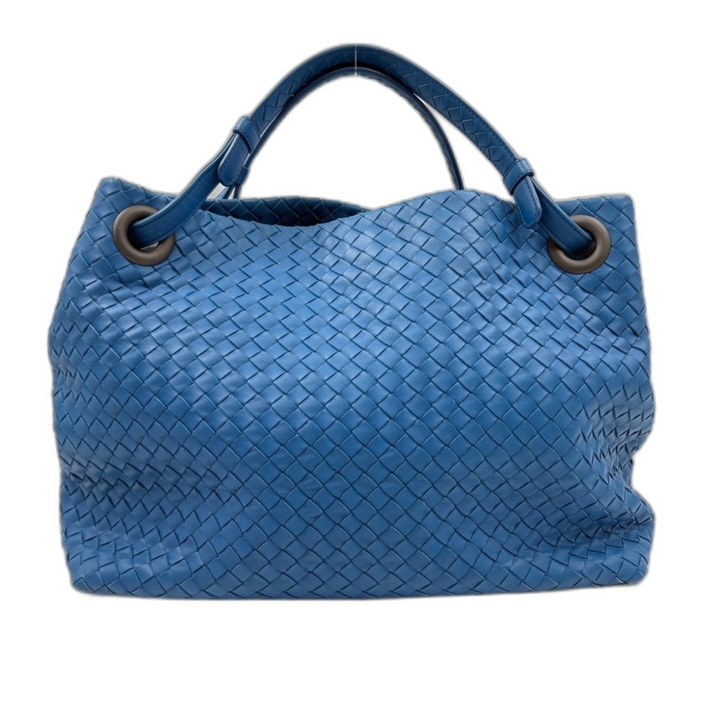 BOTTEGA VENETA Blue Intrecciato Tote Bag
